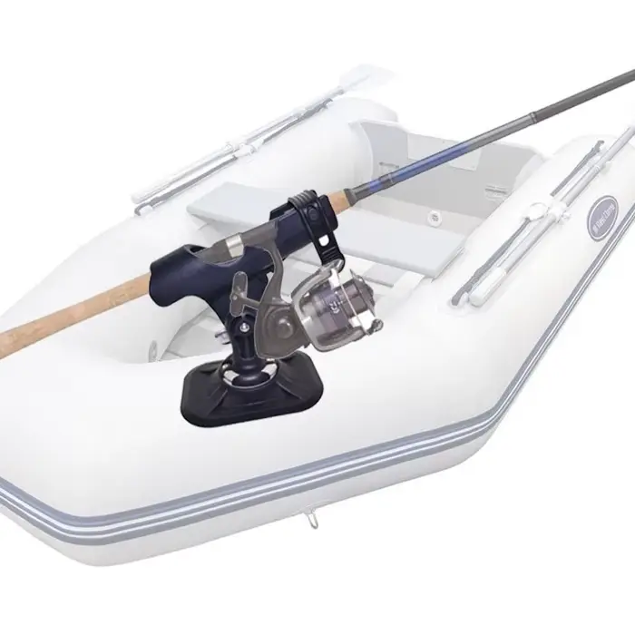 Support de canne à pêche PVC pour bateau gonflable - Fixation réglable pour kayak et raft
