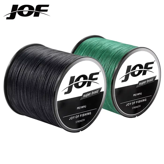 JOF fil pêche tressé 4 brins 300m carpe - Ligne multifonction PE 10-82LB haute sensibilité