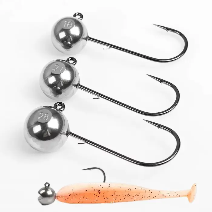 Hameçon Tungsten Jig Head 1g à 7g pour pêche du rockfish avec leurre souple shaky head barbé