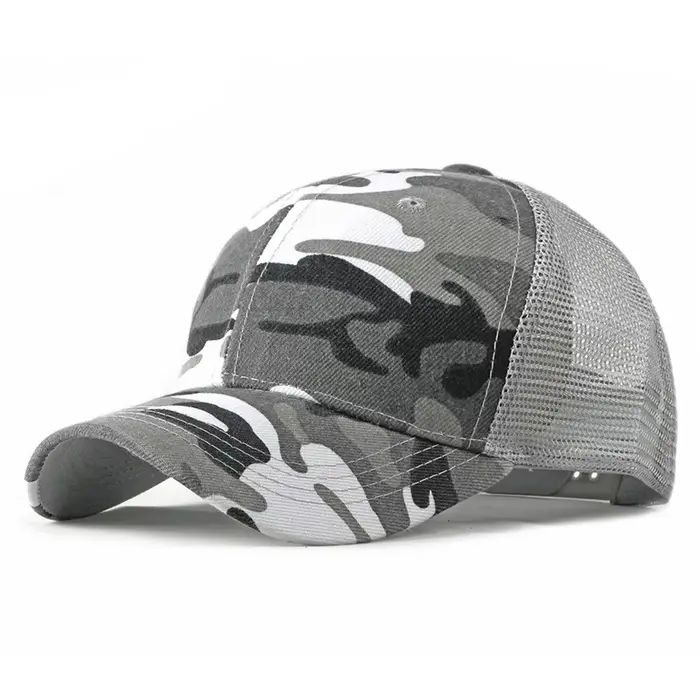 Casquette camouflage snapback unisexe hip hop - Chapeau pêche armée pour groupe activité