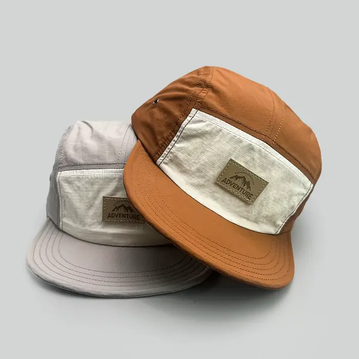 Casquette baseball séchage rapide lettres pêche - Unisexe outdoor color block - Visière courte respirante