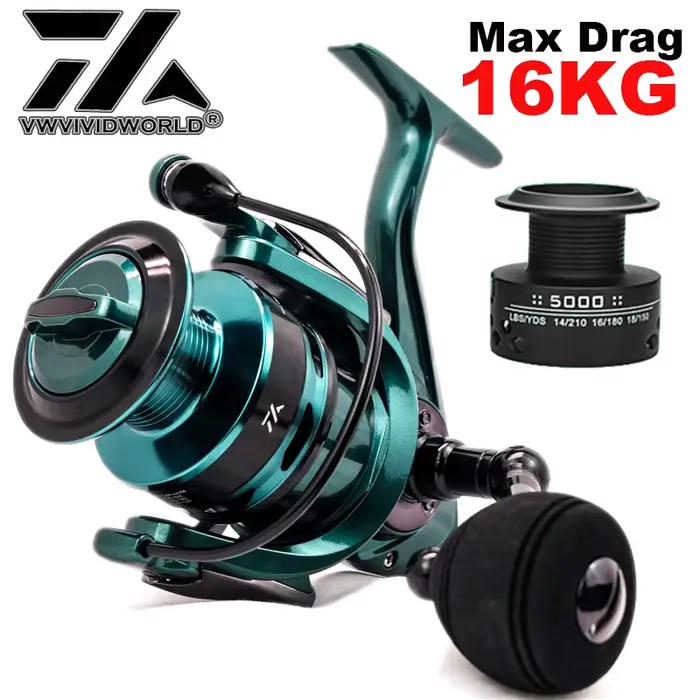 Moulinet spinning VWVIVIDWORLD double bobine haute vitesse alliage pour pêche eau salée durable