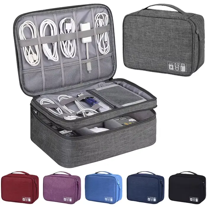 Sac de rangement étanche pour câbles et chargeurs électroniques - Transport portable et organisé