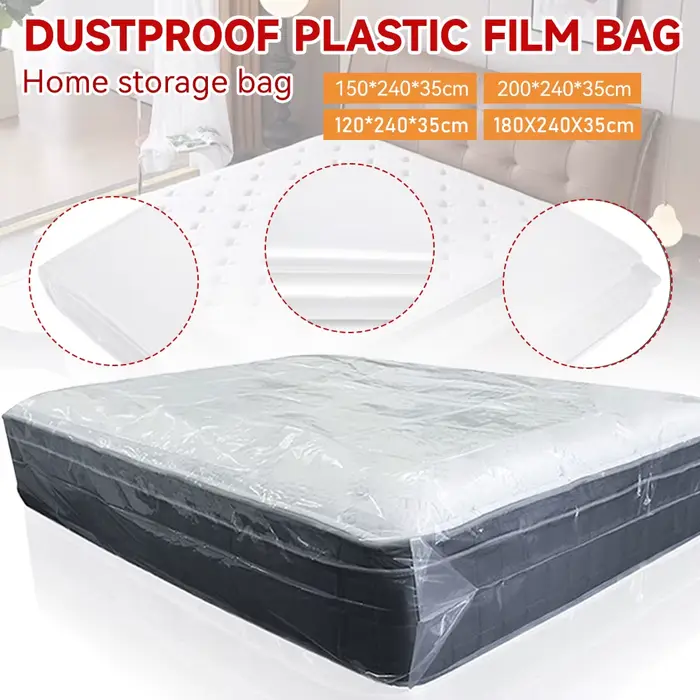 Housse matelas protection déménagement pêche - Sac plastique étanche anti-poussière pour couchage