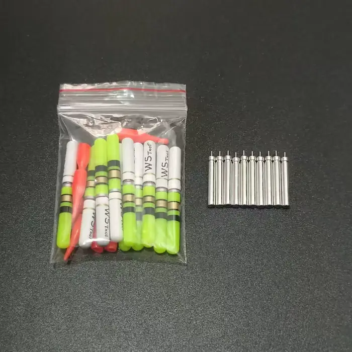 10 bâtons lumineux LED vert et rouge pour la pêche de nuit, étanches avec pile CR322,