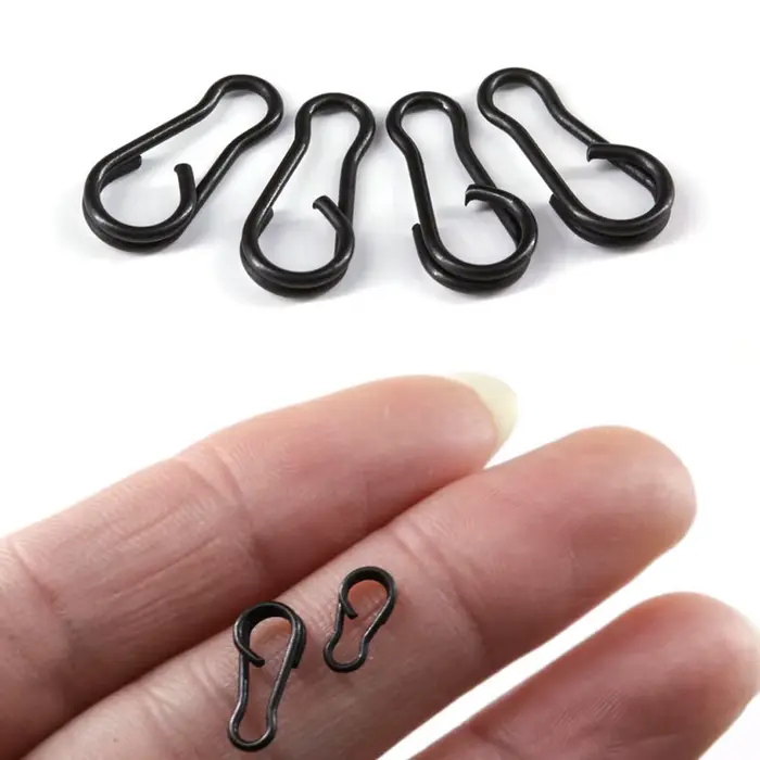 40 clips duo lock rapides en acier inoxydable pour la pêche à la carpe, accessoires de