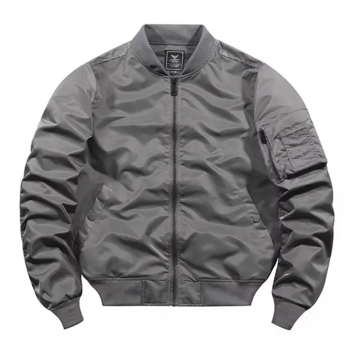 Bomber militaire unisexe printemps automne - Veste d'aviateur pour pêcheurs appréciant le style vintage fonctionnel