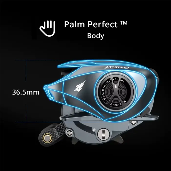 Moulinet de pêche KastKing Kestrel Elite haute vitesse 8.4:1 avec frein 6KG pour carnassiers