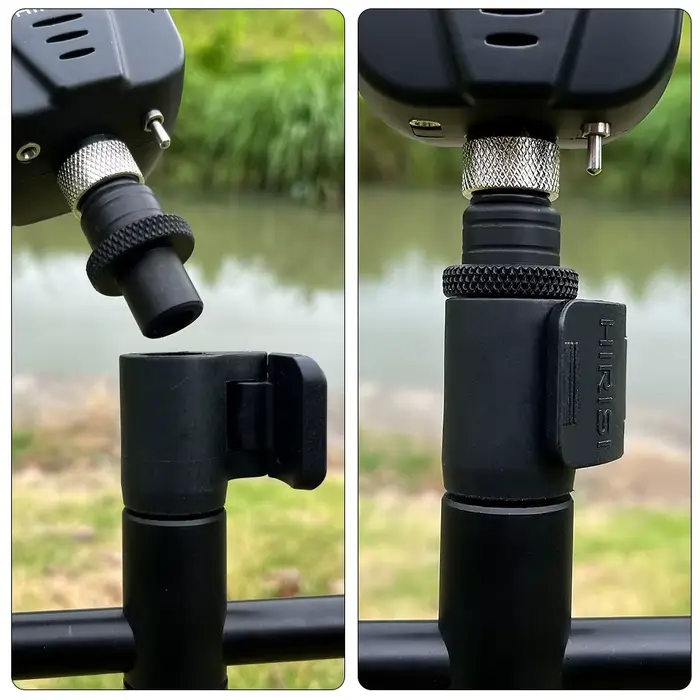 Connecteur rapide aluminium pour alarms carp fishing - Compatible rod pod et bank sticks